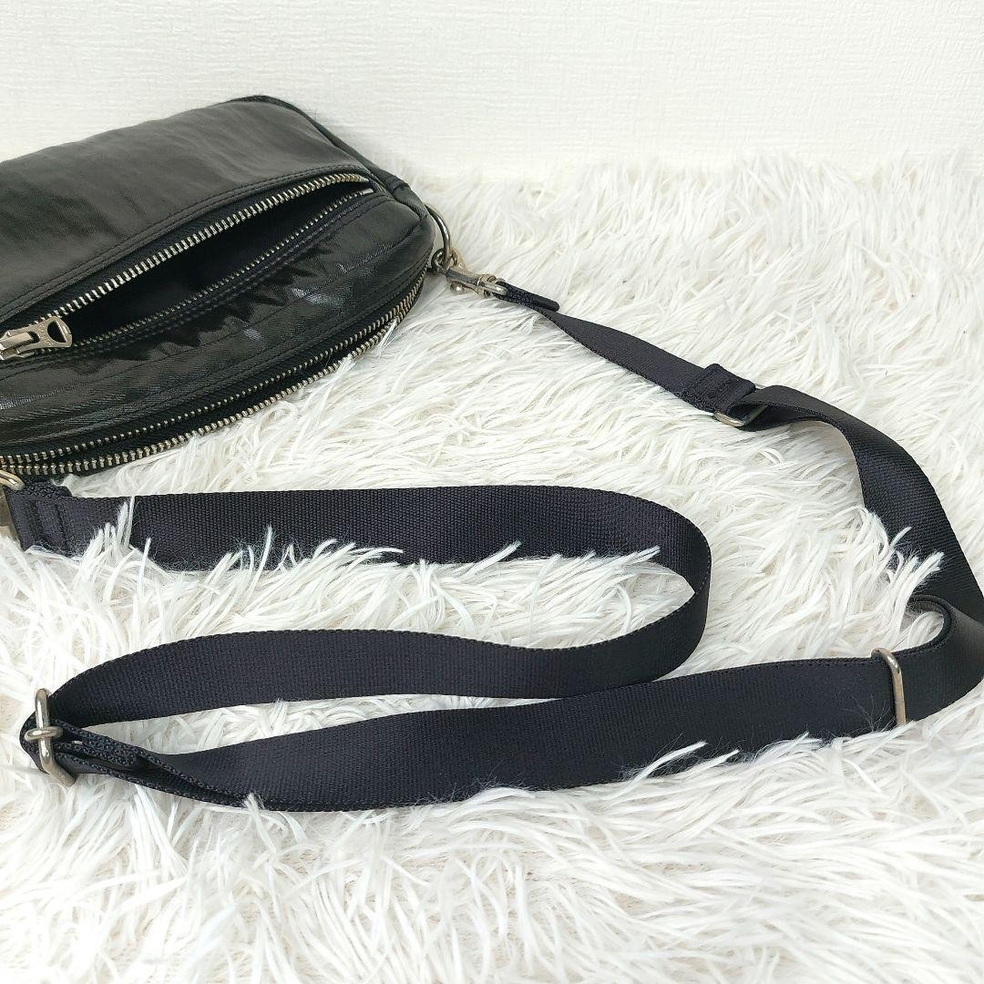 Authentic PORTER Yoshida Kaban Shoulder Bag Shine Black 16cm x 22cm x 4cm, Good