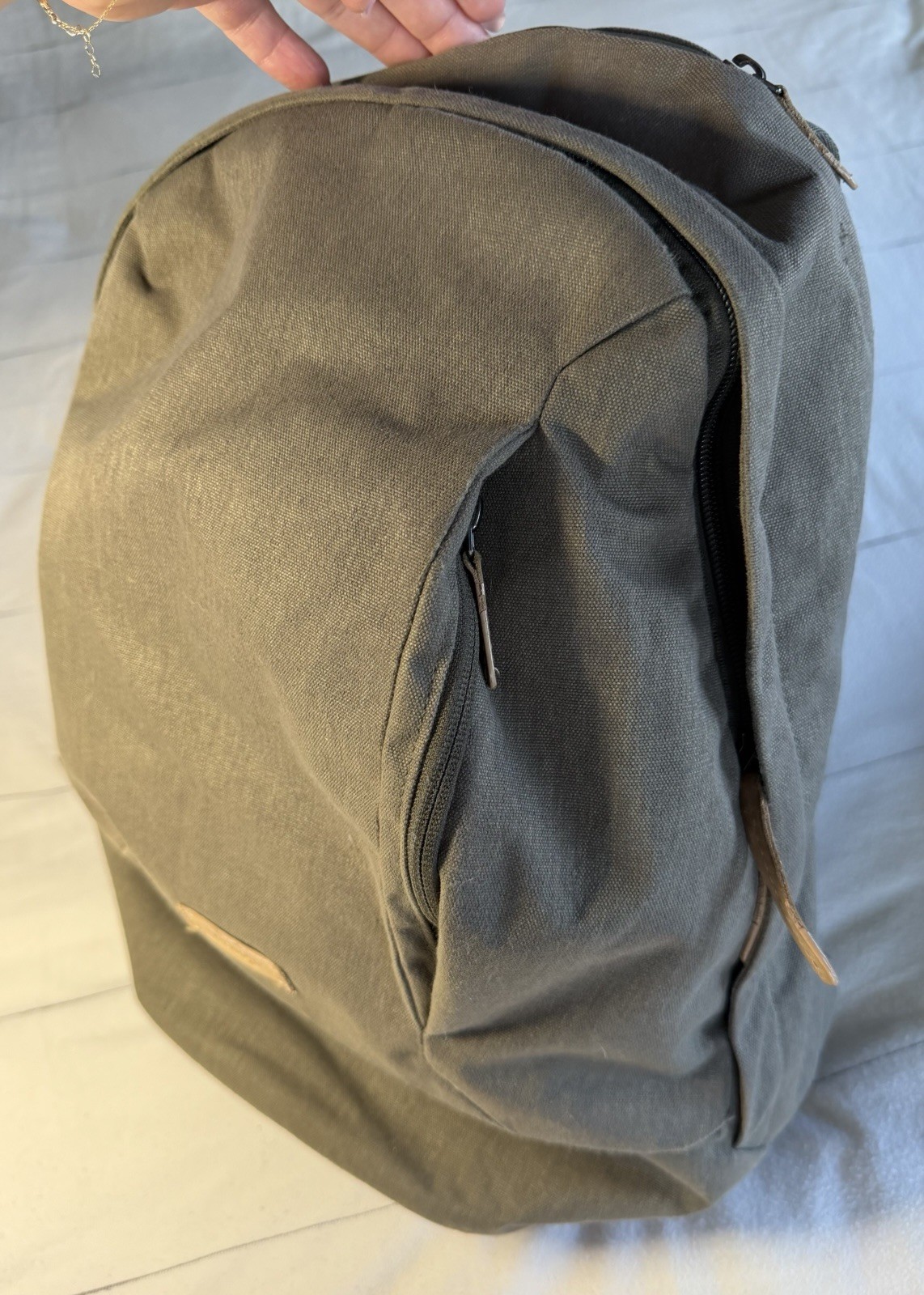 Bellroy Canvas Backpack With Multiple Compartments Sage Green