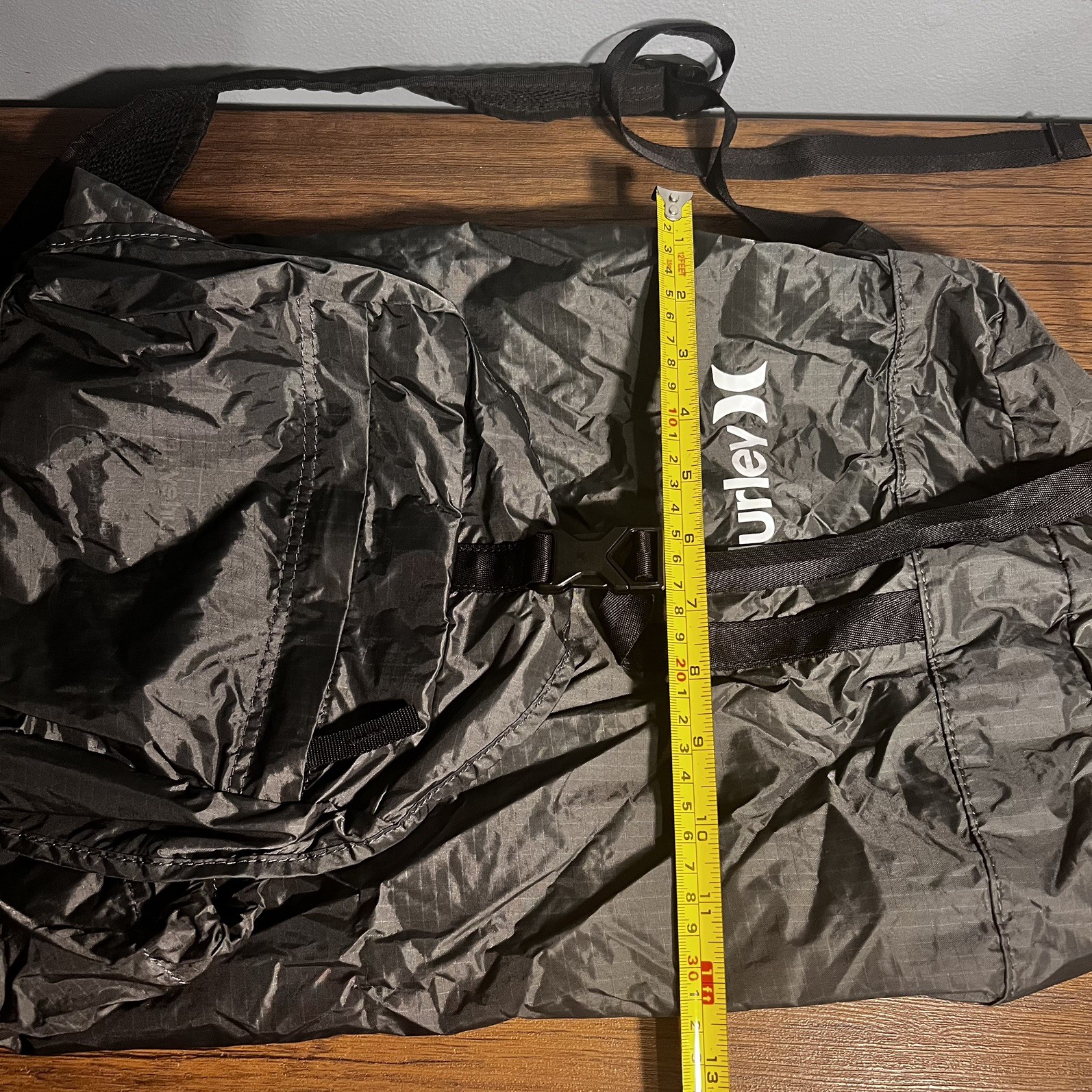 HURLEY PACKABLE BACKPACK MODEL HZQ020048NS 1028 GREY/BLACK