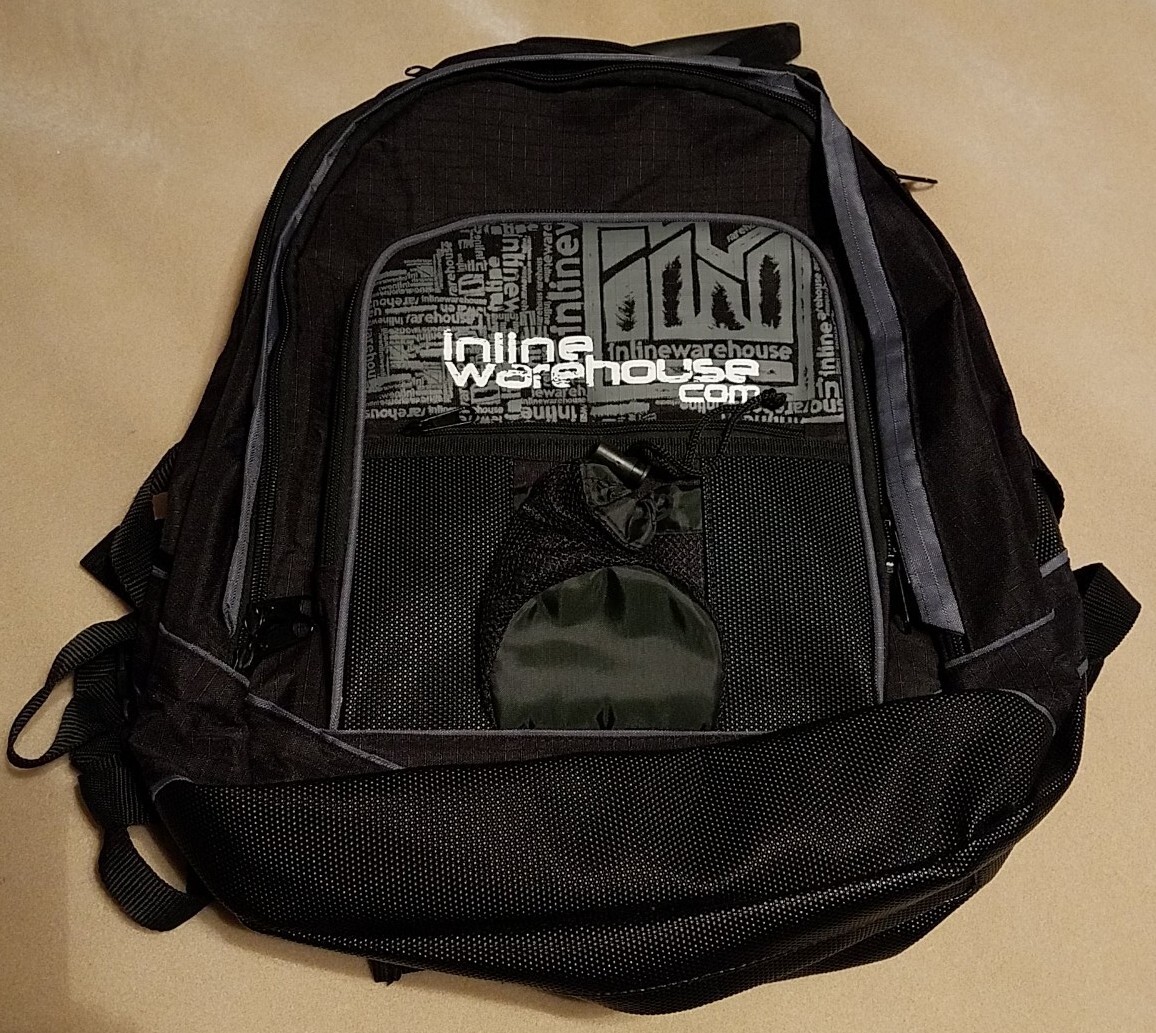 Inline Warehouse Com Backpack Hockey Rollerblade/Skates Multiple Zip Compartment