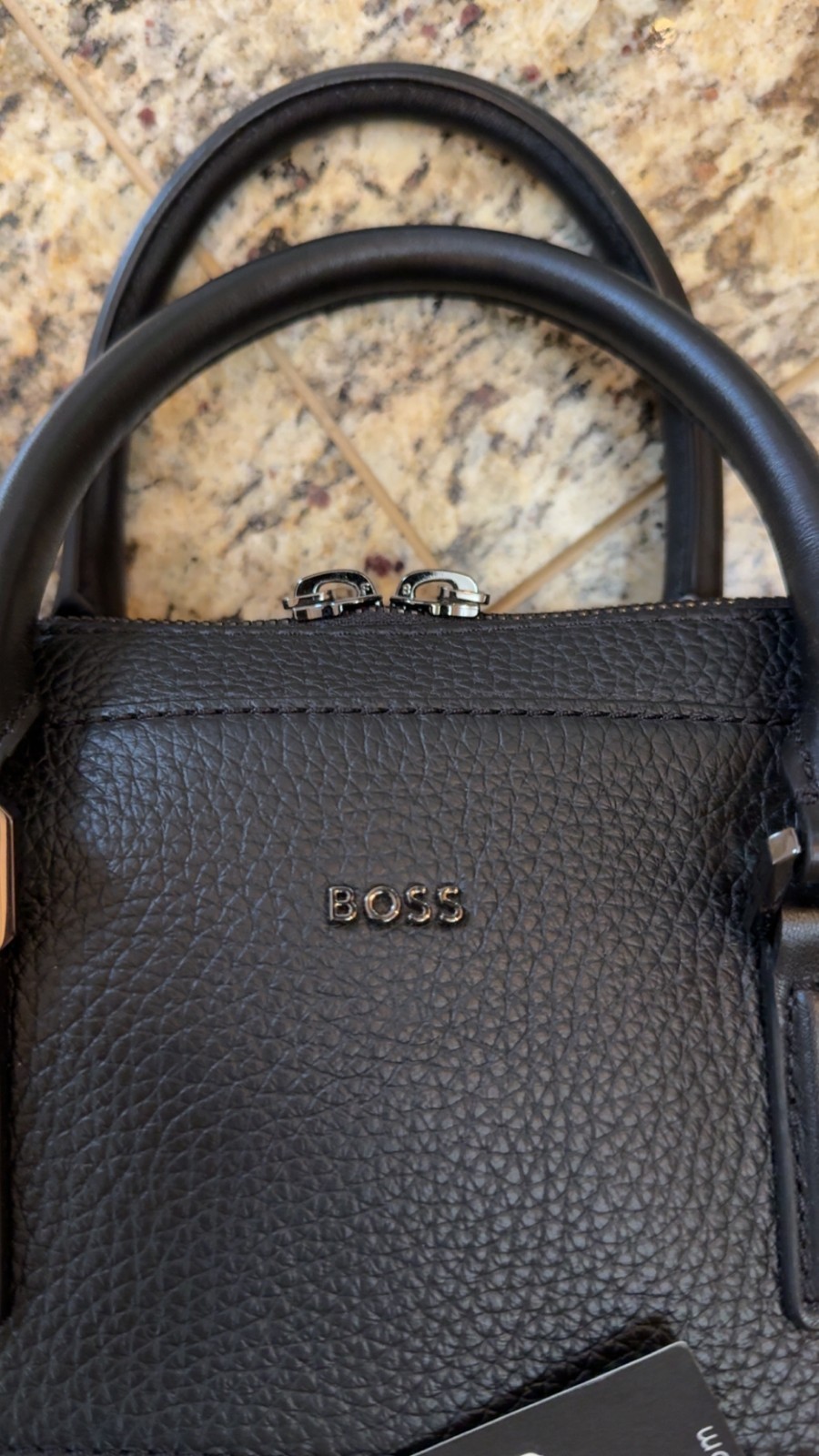 HUGO BOSS MORVAL$499 Document Case Genuine Leather Briefcase Business Laptop Bag