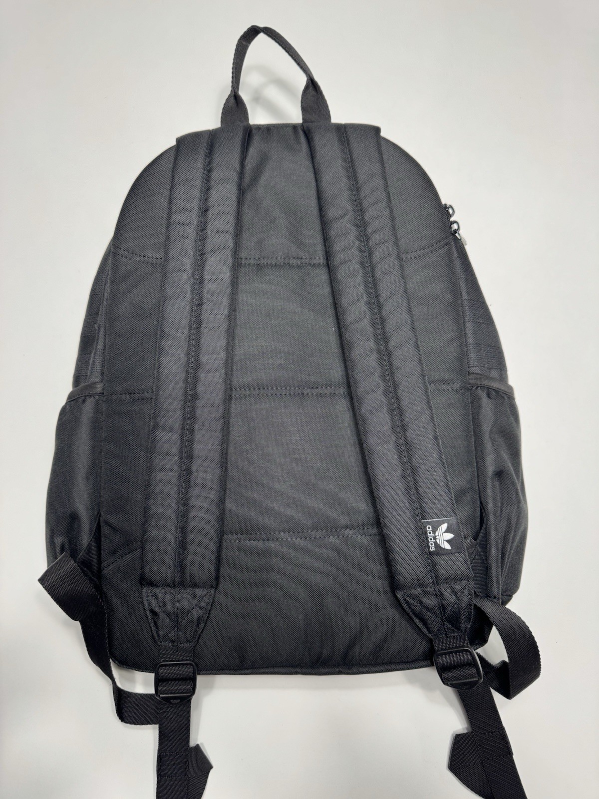 Adidas Laptop Backpack Black White Trefoil Padded Adjustable Strap Zipper Pocket