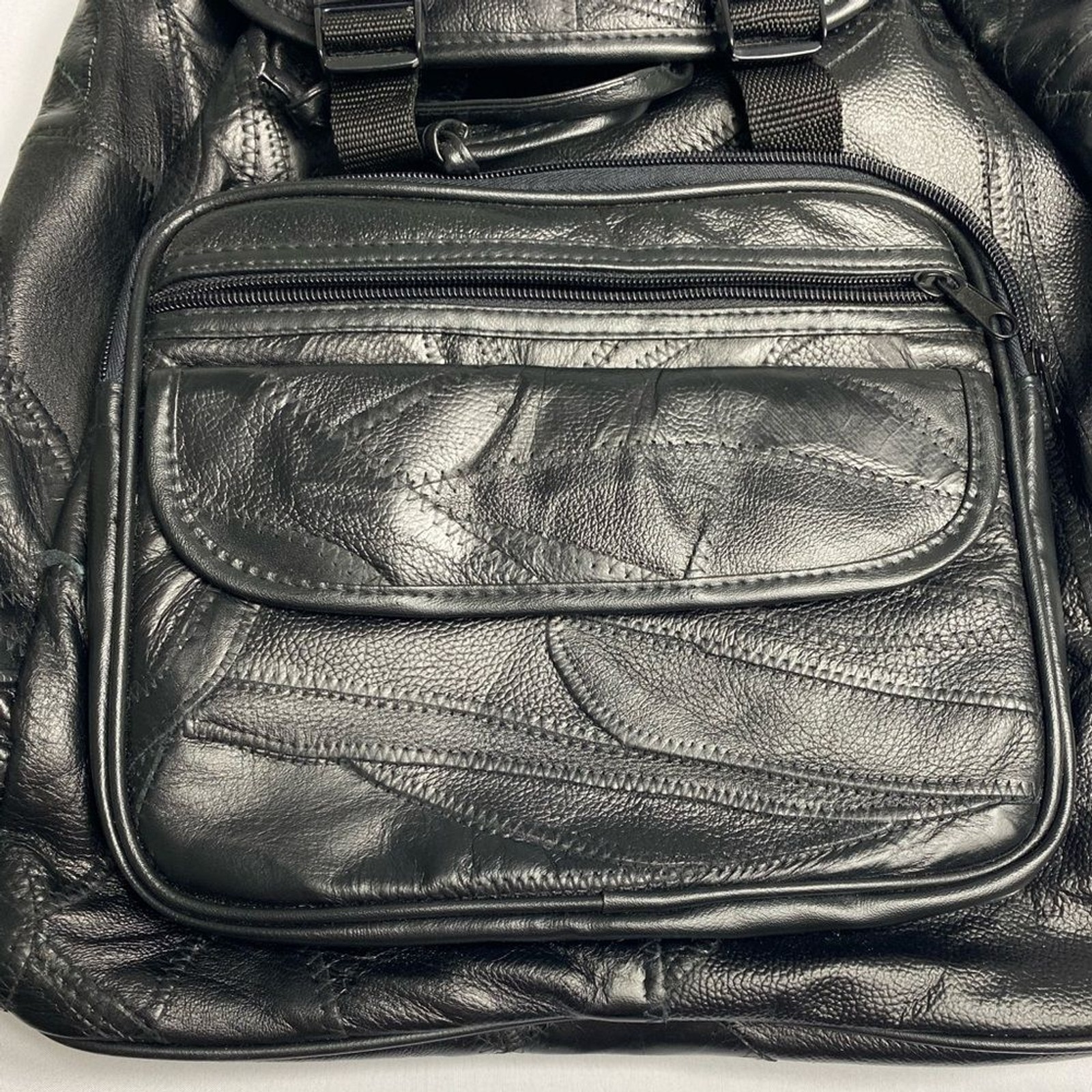 Black Faux Leather Backpack – Classic Everyday Carry