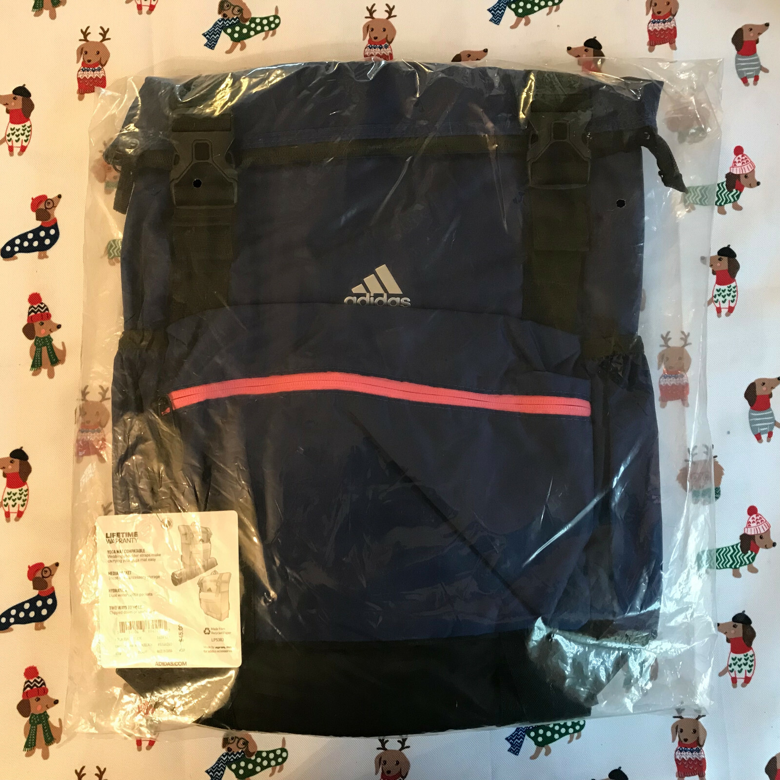 adidas Yola Backpack, eBags Exclusive (Unity Ink/Chalk Pink/Black), New with Tag