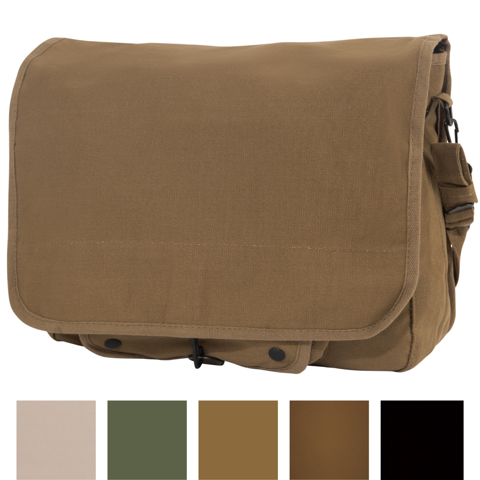 Stonewashed Paratrooper Messenger Bag Solid Stylish Shoulder Bag School Laptop