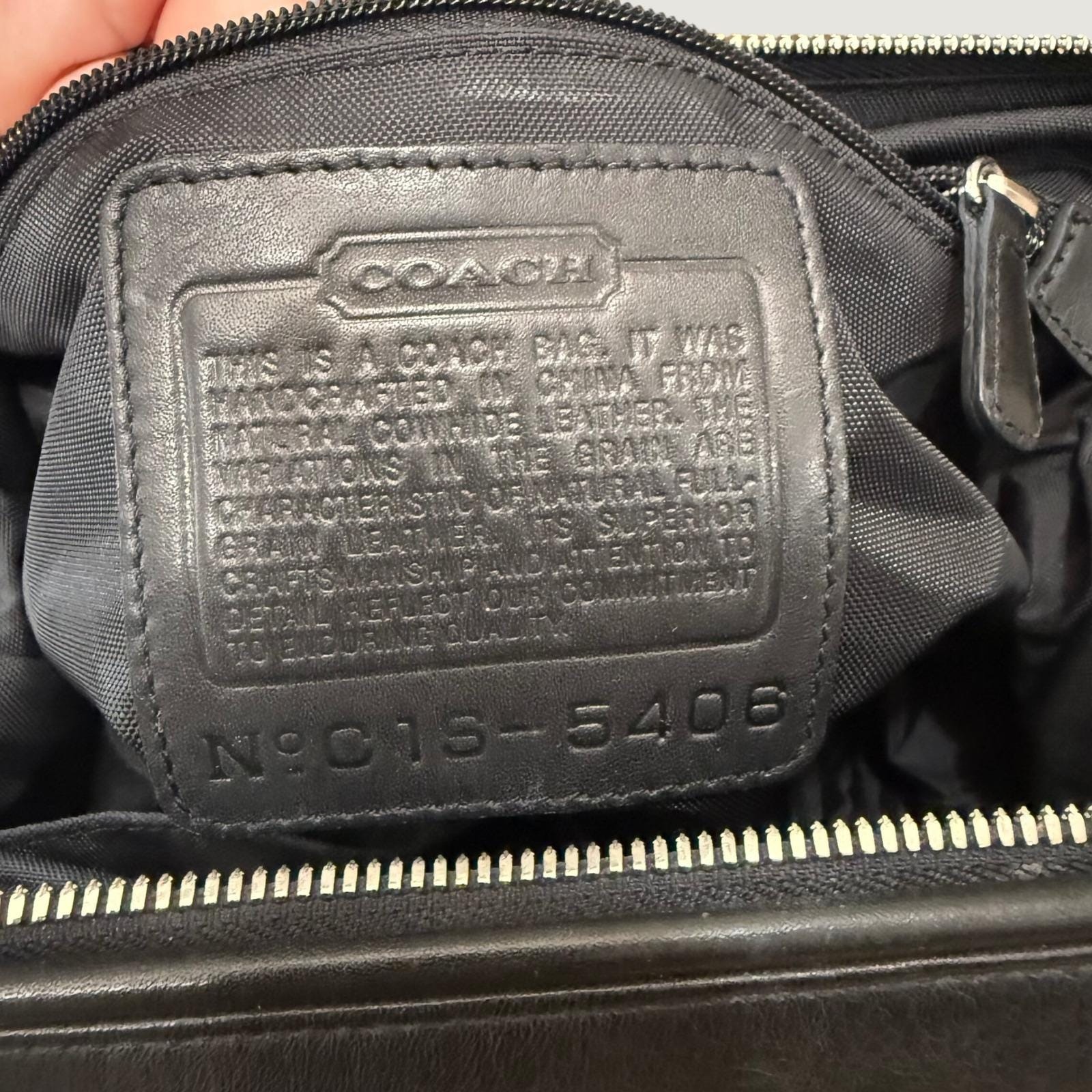 Vintage Coach C1S-5406 Black Leather Toiletry Case Dopp Kit Bag Travel Old Money