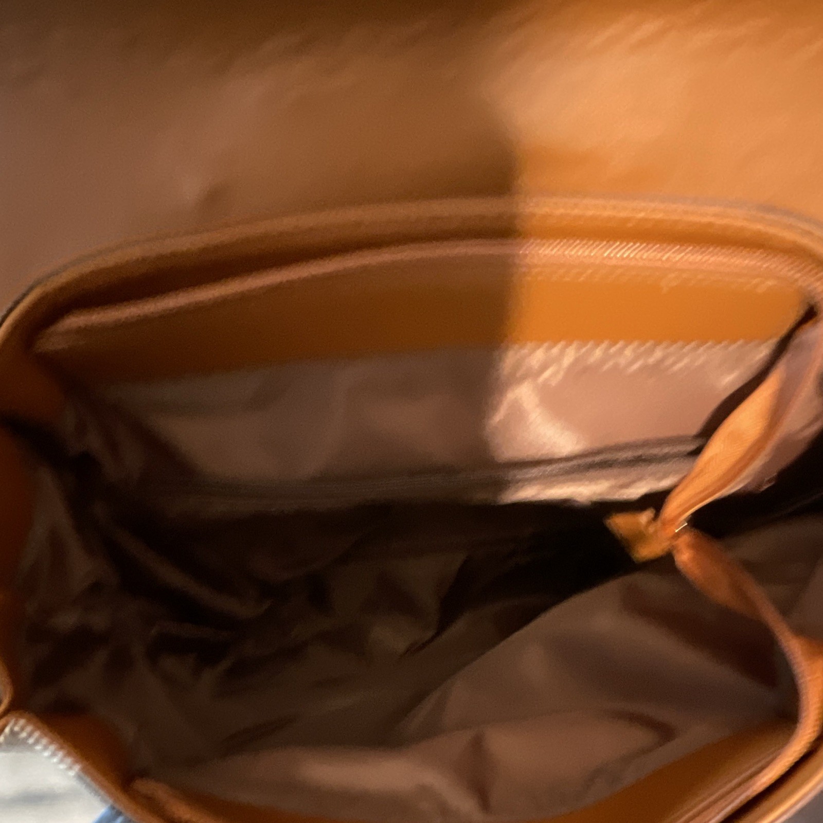 LOULU Plaid Backpack Brown/Beige Buckle & Zip Closure Adjustable Strap