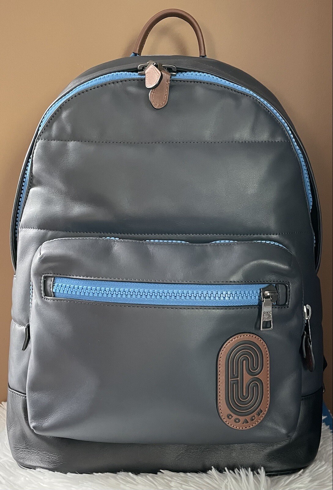 Coach West Backpack With Quilting Qb/Heather Grey Multi
