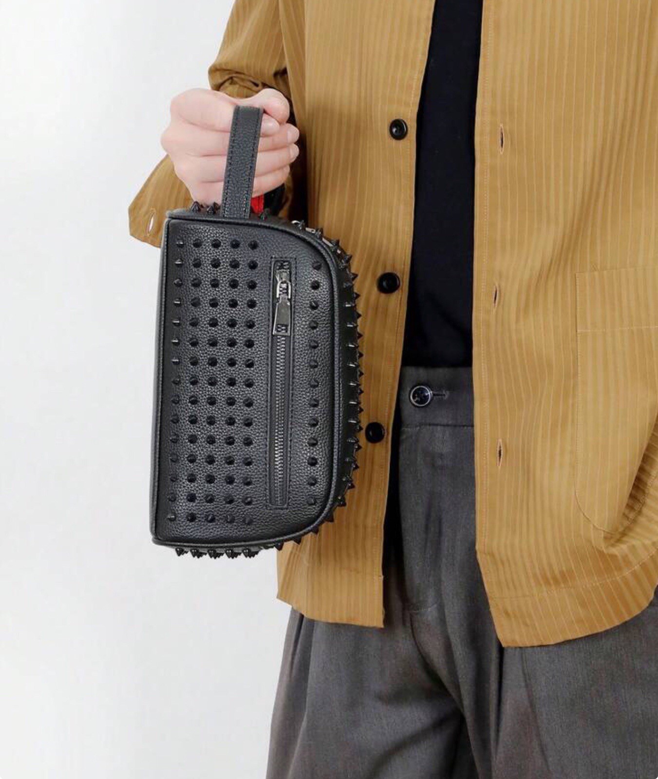 Men’s Small Capacity Rivet Studded Crossbody Bag