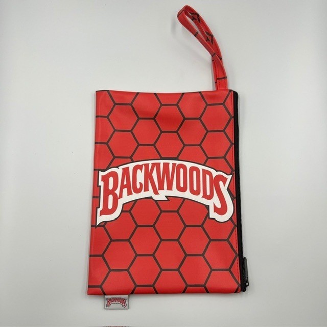 New Backwoods Red Hexagon Zipper Pouch Bag