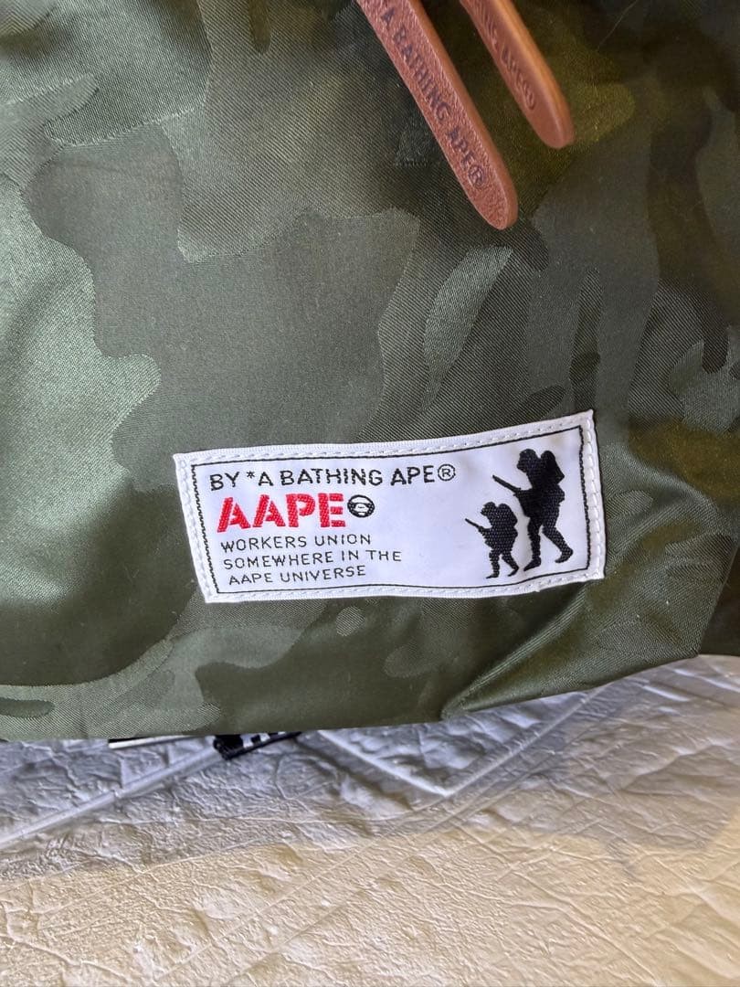 AAPE BY A BATHING APE Camouflage Backpack BNIB Rare 42cm x 35cm