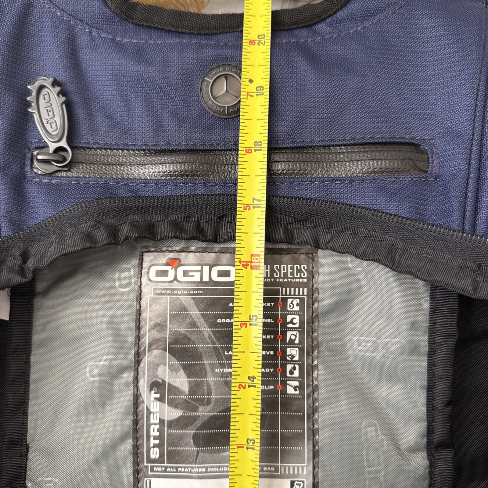 OGIO Metro Backpack Blue 16” Laptop Tech Bag Padded Compartments EUC