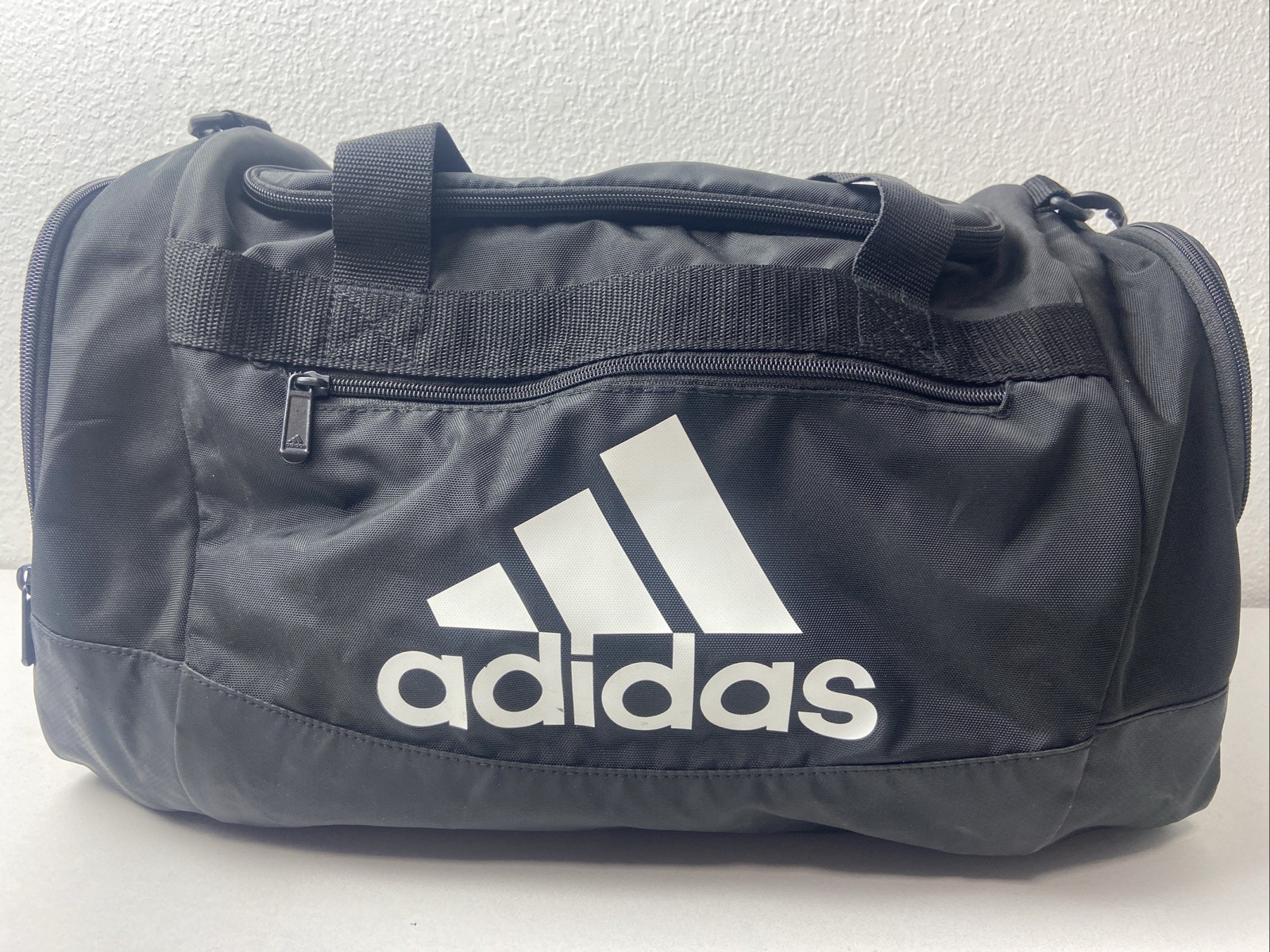 Adidas Athletic Duffel Bag ~ Medium ~ Black & White ~ 18”x 11”x 9”