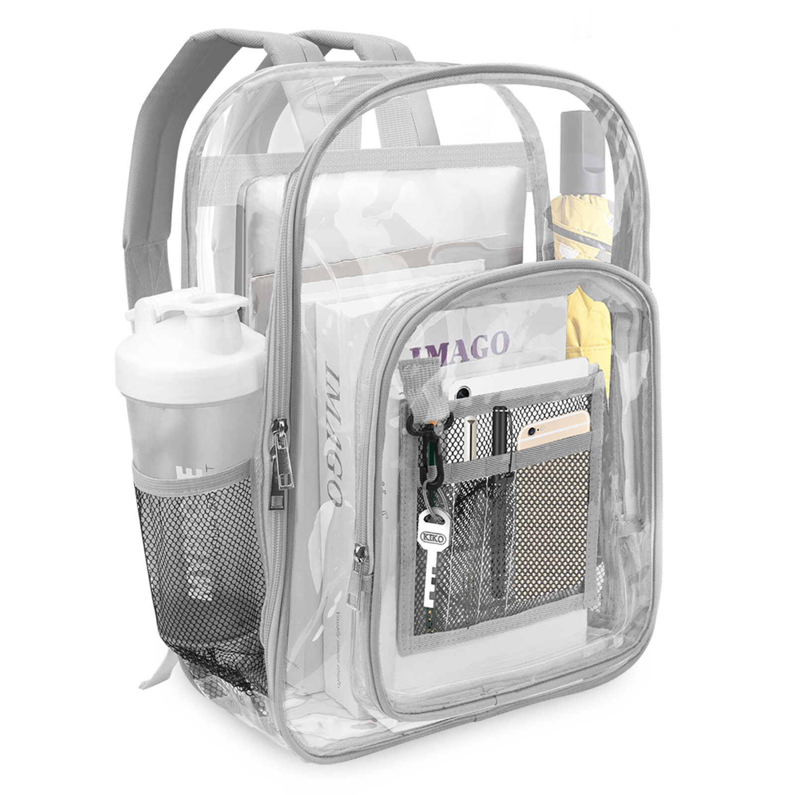 Clear Backpack Heavy Duty Bookbag See Through Stadium Approved Backpack