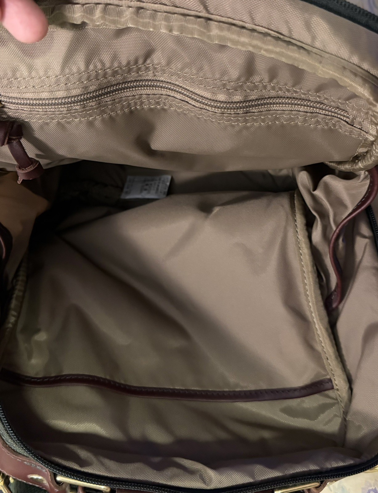 Orvis Battenkill Perfect Pack Green Canvas Leather Shoulder Bag 57PK-4000