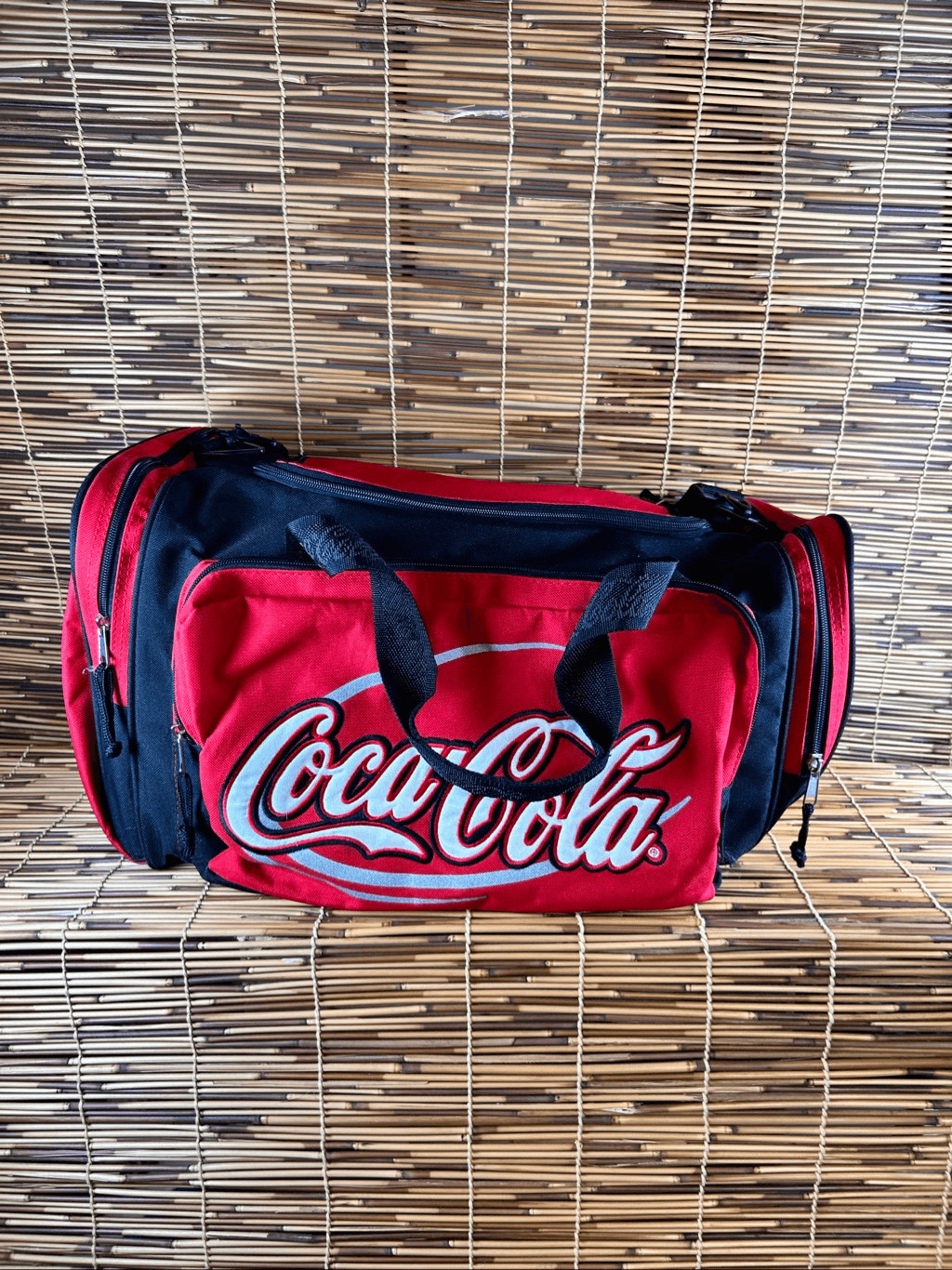 Coca-Cola Duffle Bag Large with Strap Marks as shown