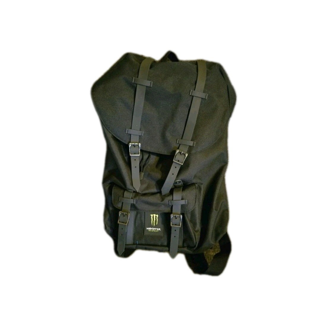 Monster Energy Black Backpack Buckle Drawstring Adjustable Straps Sports