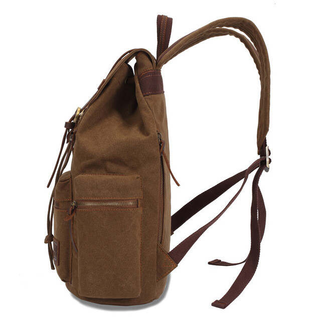 KAUKKO Men WOMEN Vintage Casual Canvas Rucksack Backpack Travel School Bag