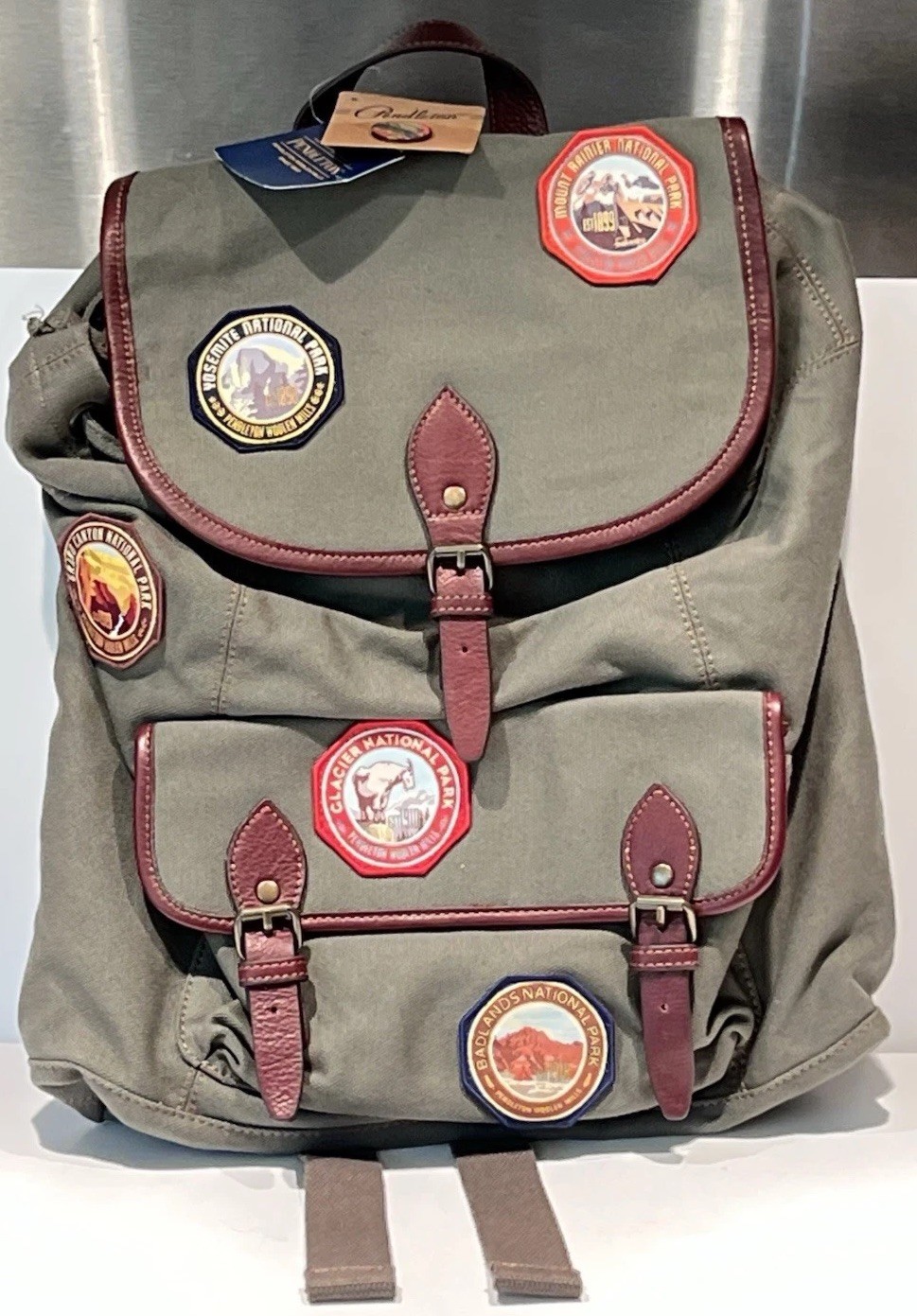RARE Pendleton National Park Collection Patched Green Canvas Backpack NWT NOS