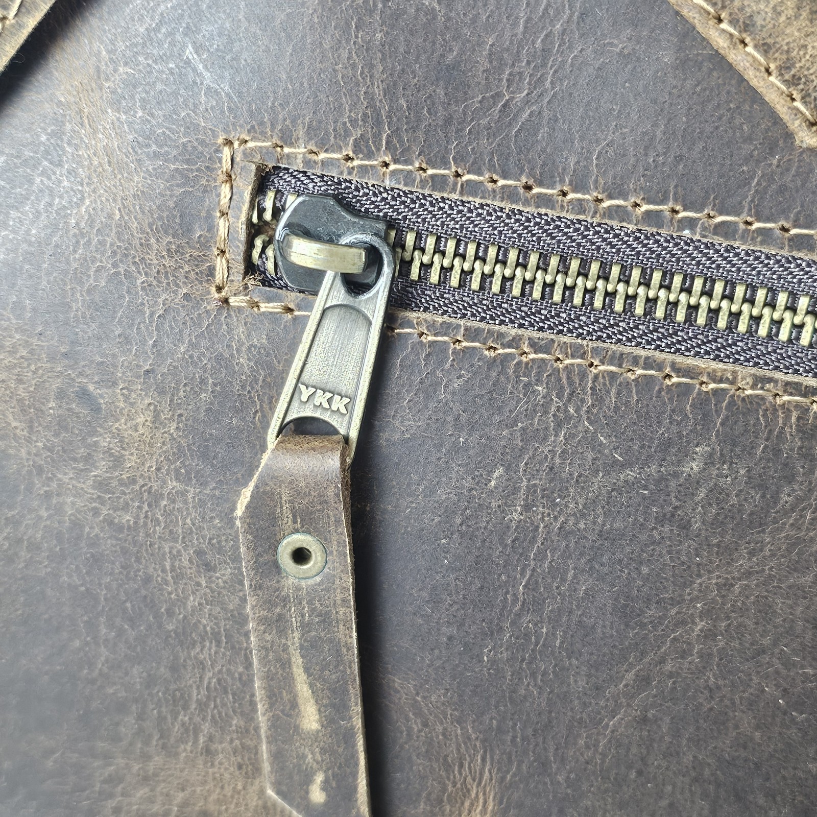 Full-Grain Leather Roll Top Backpack Handcrafted Rustic Brown Artisan Backpack