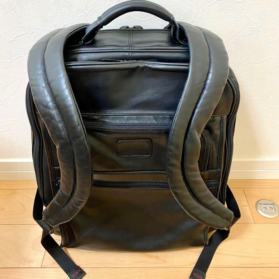 TUMI 9644D3 Leather Backpack 19cm Stylish Business Used Korean-made G3 generatio