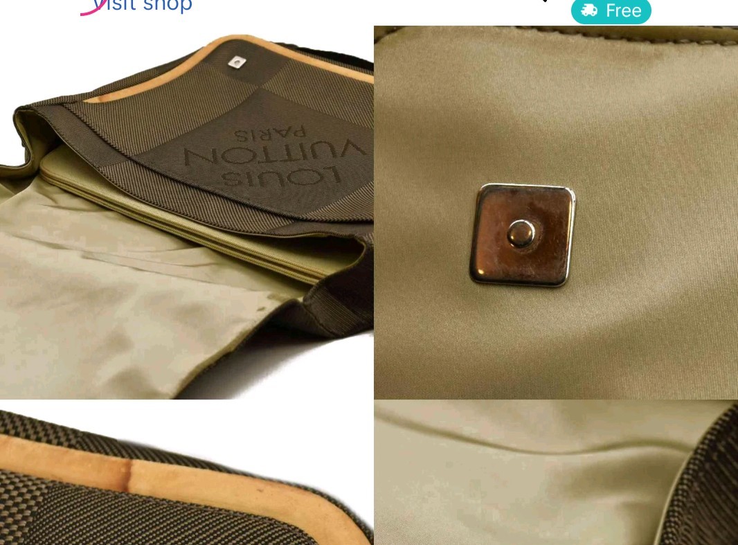 Louis Vuitton Damier Geant Brown Checkered Messenger Bag Medium Magnetic