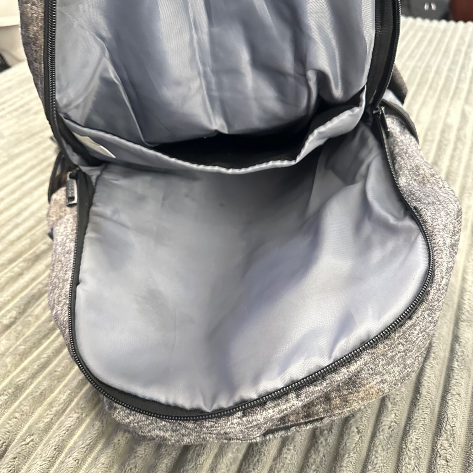 Adidas Classic 3 Stripes Core Backpack Medium Gray Tech Friendly Book Bag