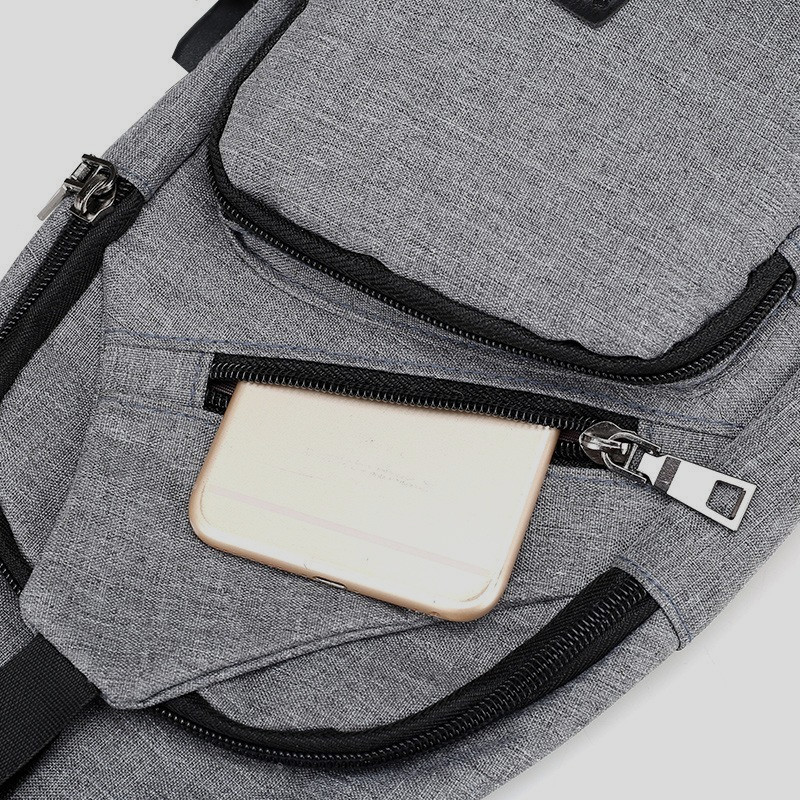 USB Charging Canvas Chest Bag Crossbody Travel – Free Shipping