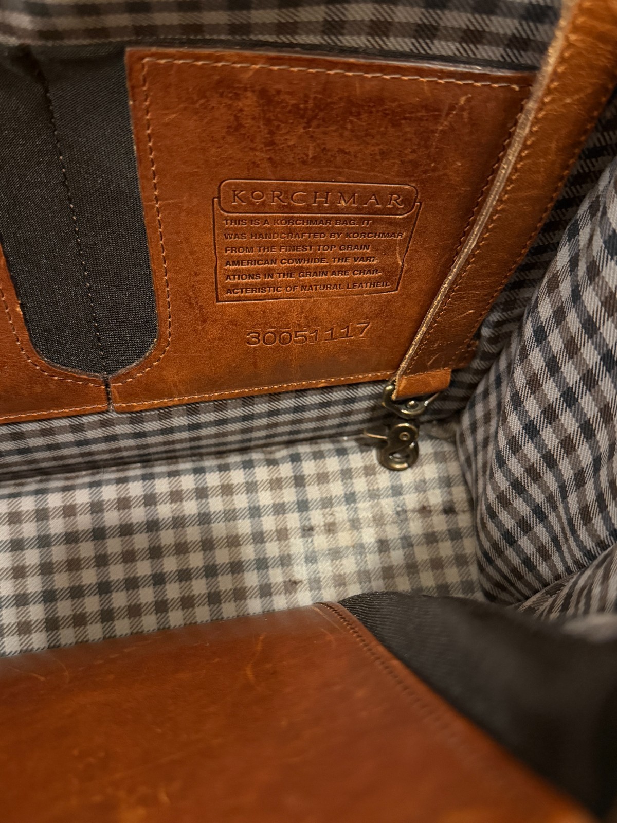 Korchmar Garfield Waxed Canvas Briefcase Bag Grey