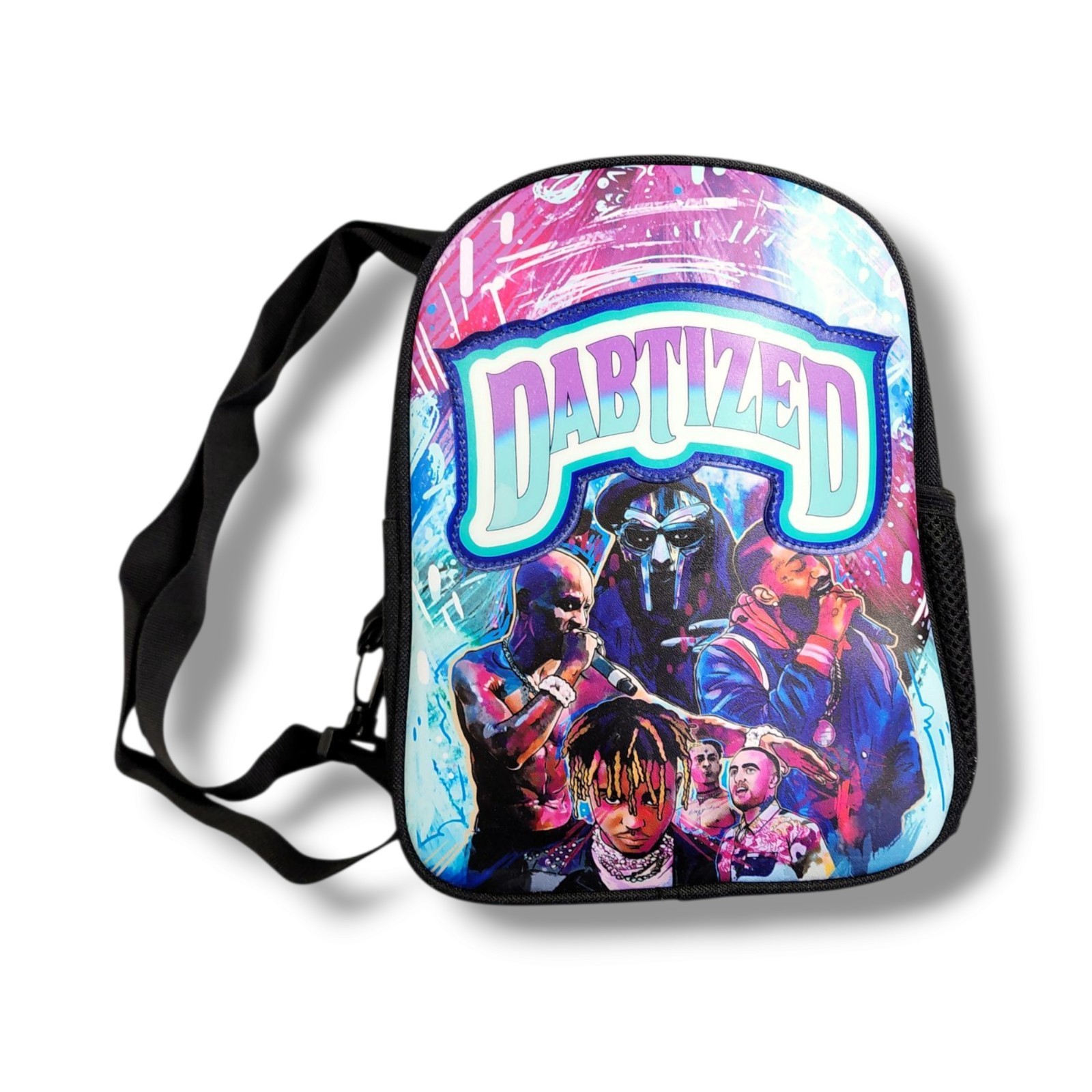 Cookies Dabtized Black Small Sling Bag LED Light Up Pattern Colorful Front