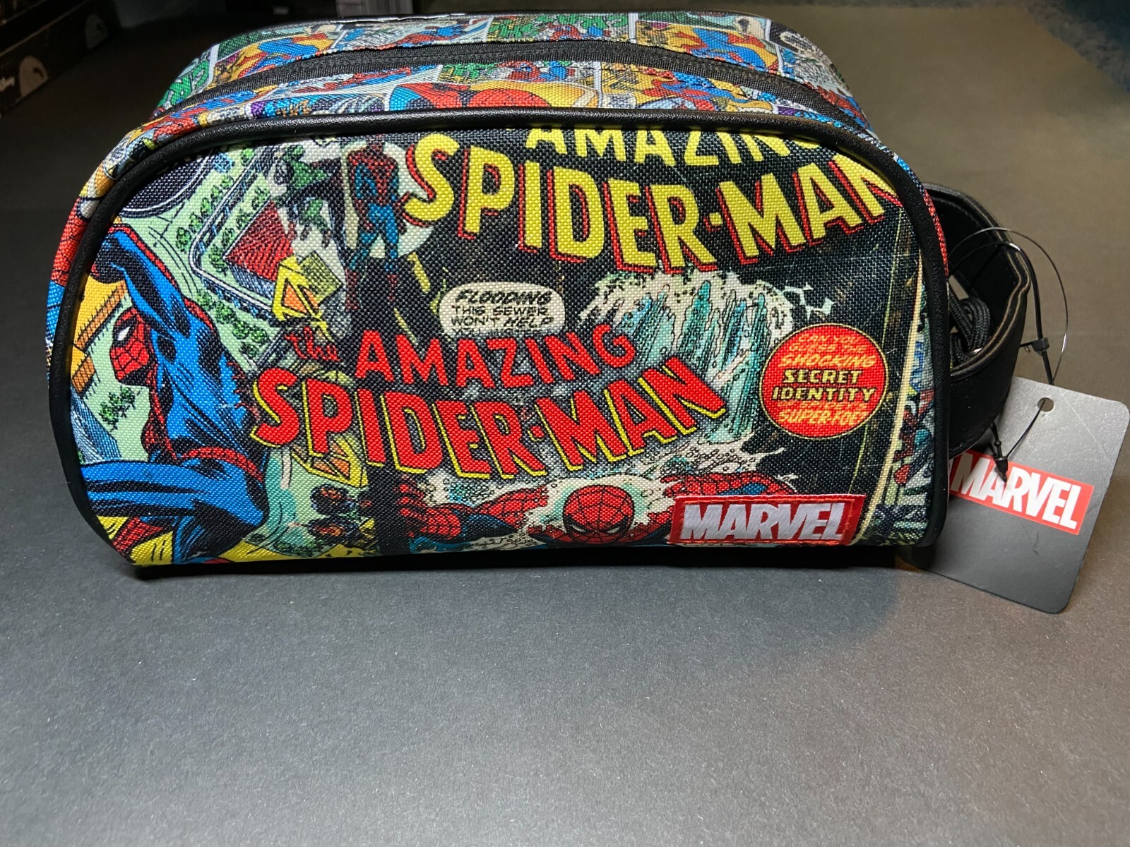 Marvel The Amazing Spider-Man Not Today! Dopp Kit with Bottle Multi-Color NEW