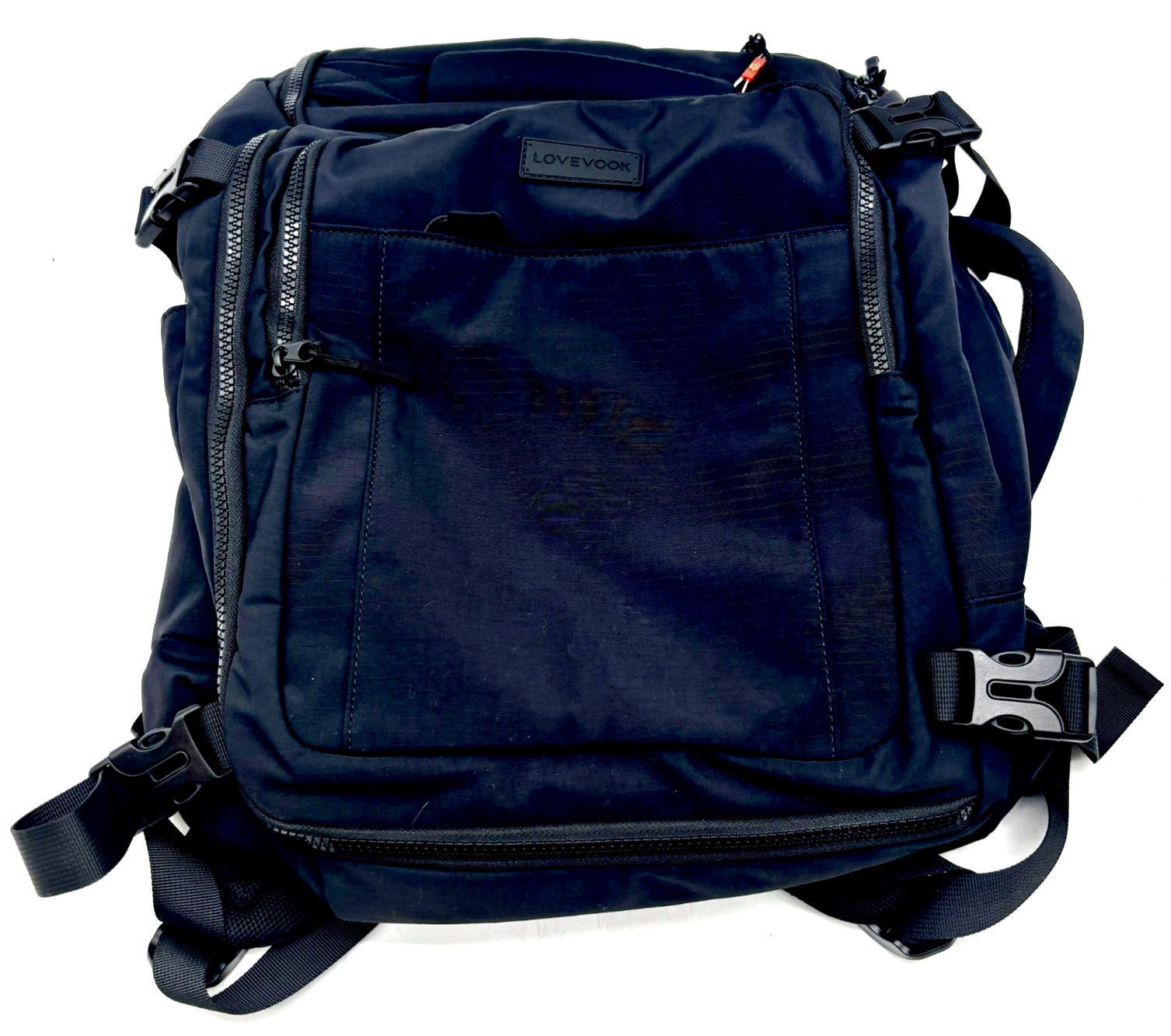LOVEVOOK Unisex Travel Backpack Black Adjustable Straps