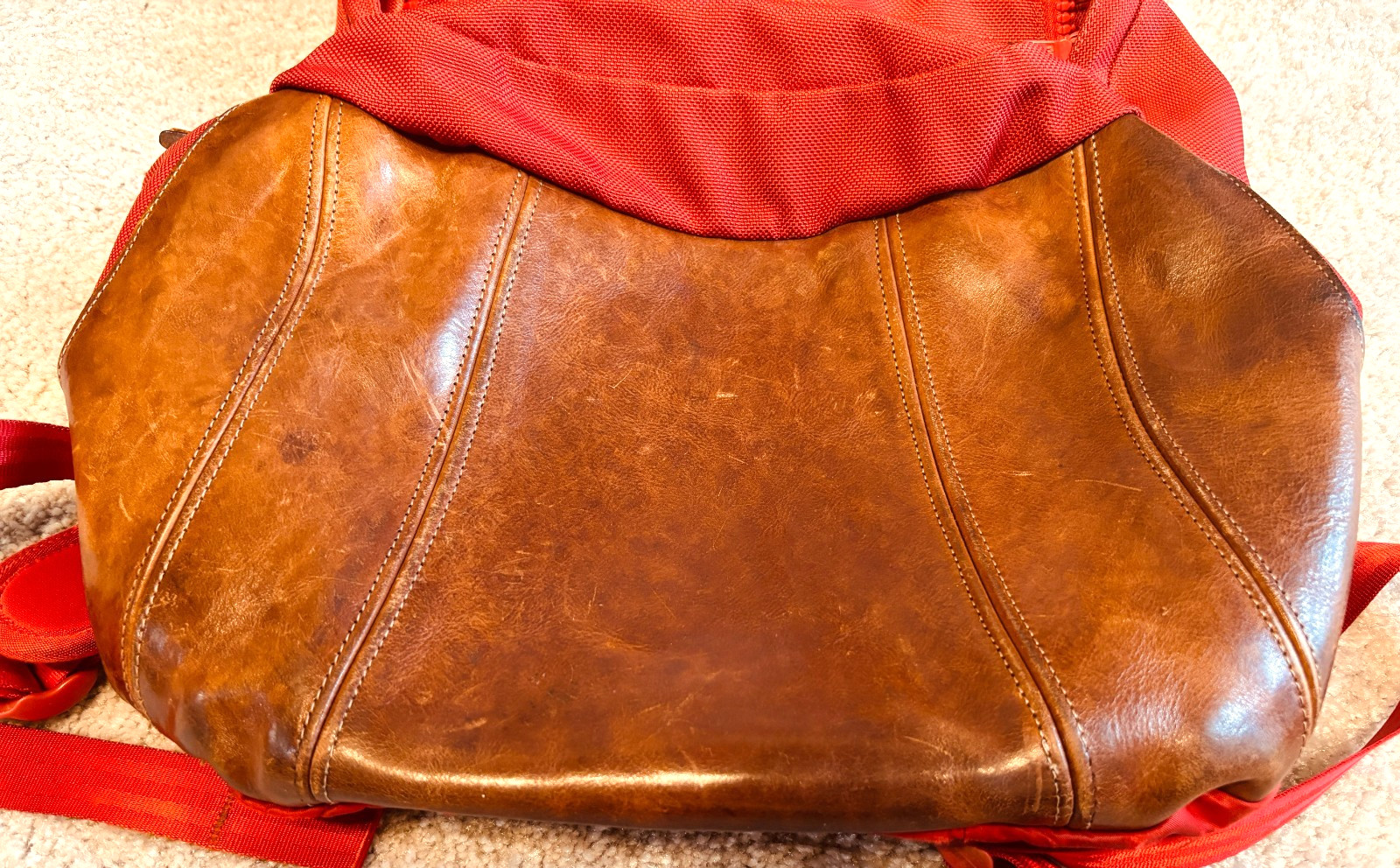 visvim Ballistic 22L Backpack Red CORDURA F.I.L Leather Bottom Rare JPN #486