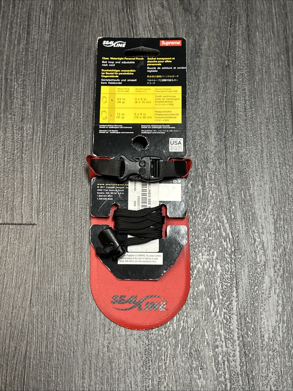 Supreme SealLine See Pouch Red New SS18 100% Authentic
