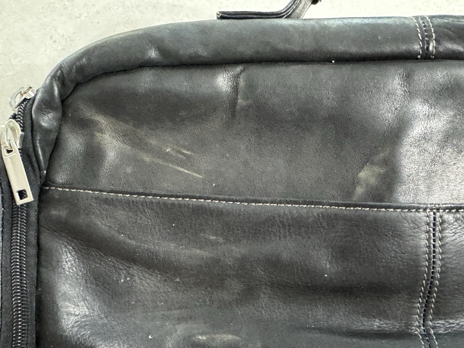 Wilson Black Leather Messenger Bag