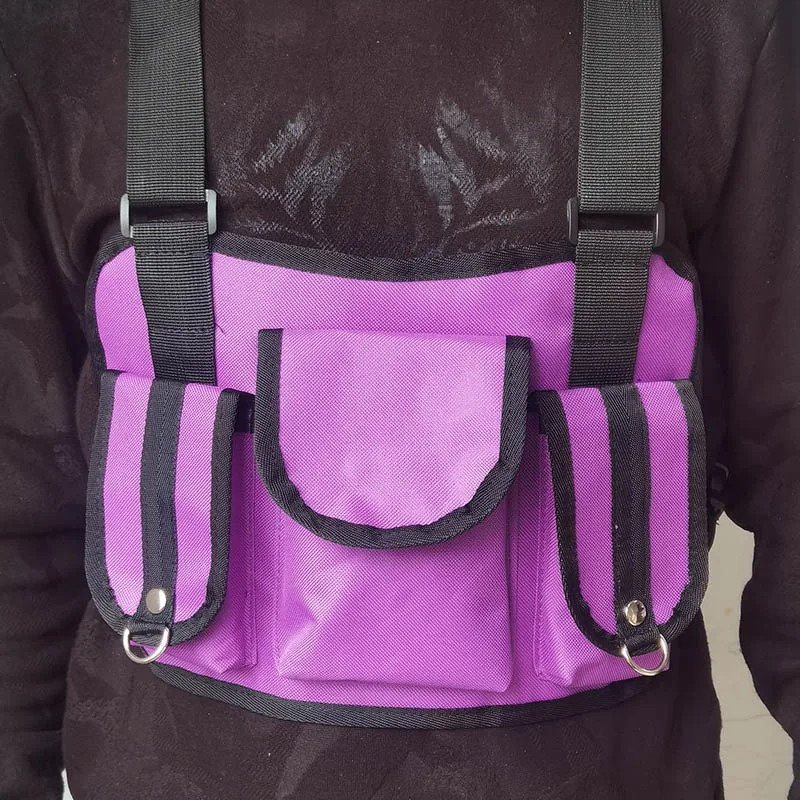 Functional Tactical Chest Bag For Men Fashion Bullet Hip Hop Vest Streetwear Bag