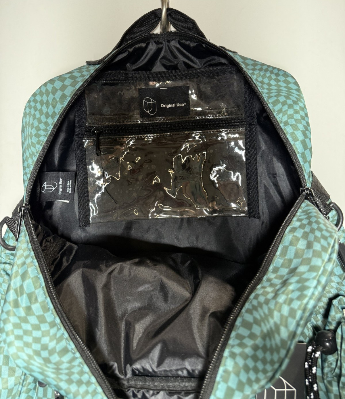 Checkered Wheelchair 17.5″ Backpack – Original Use Blue