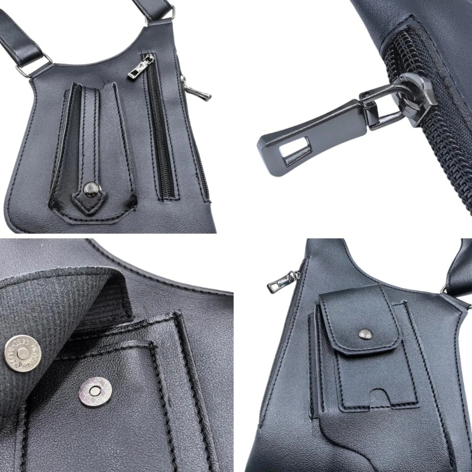 Adjustable Anti-Theft Underarm Shoulder Bag PU Leather Wallet Holster Bag