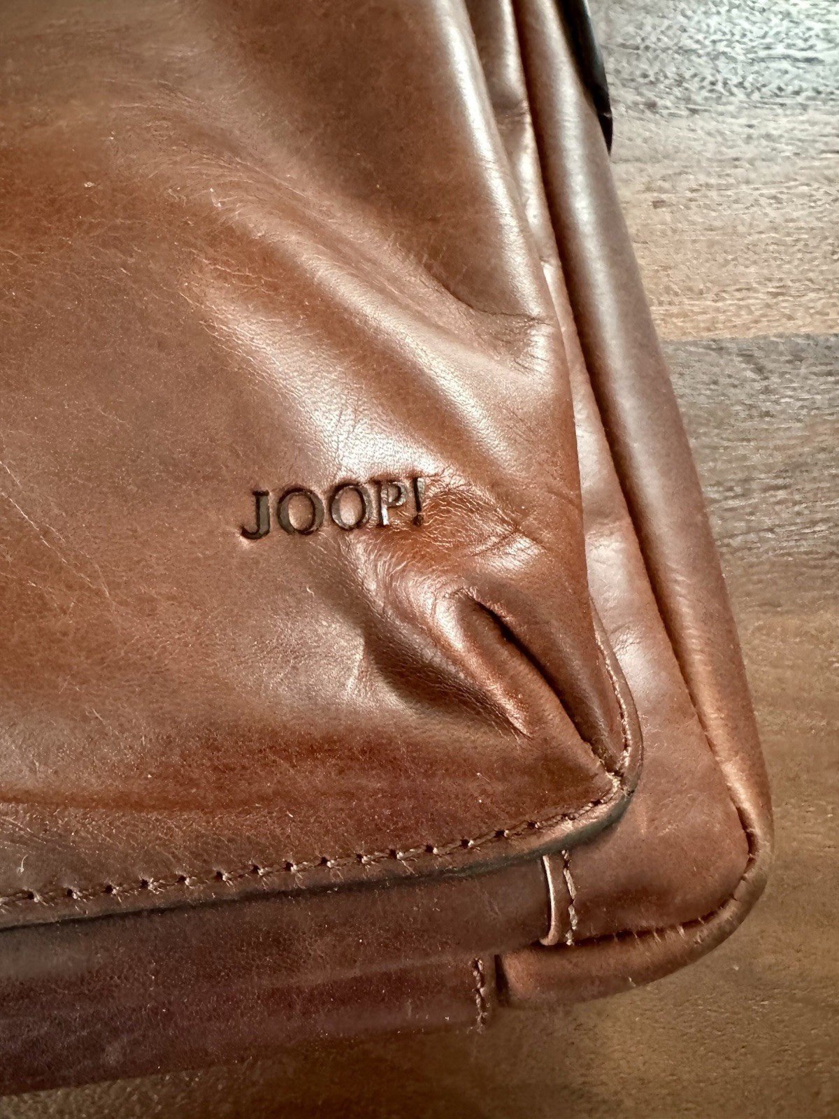 JOOP! Janis Messenger Leather Briefcase Crossbody Satchel Bag Germany Very Clean