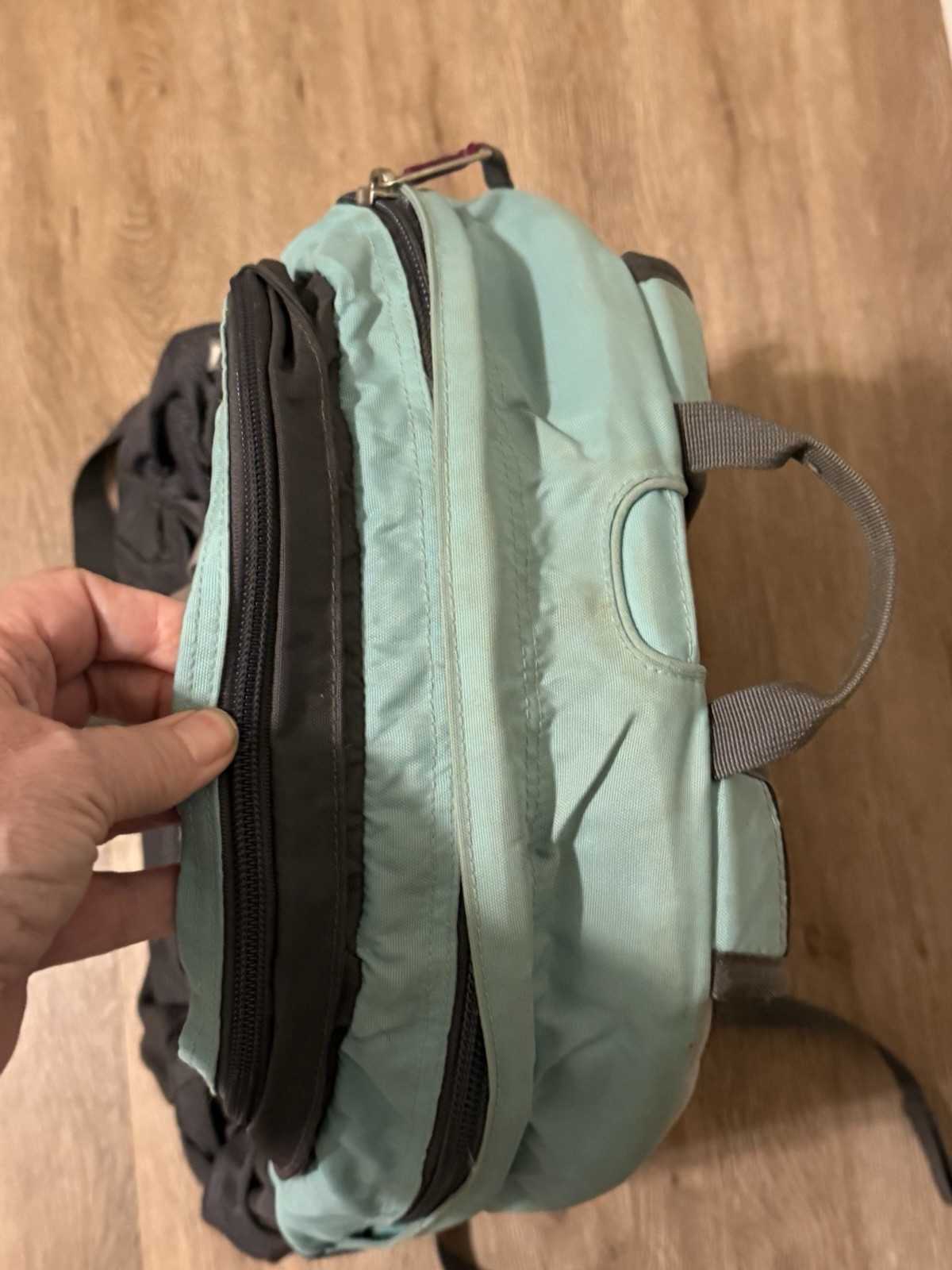 The North Face Borealis Backpack Teal Green Hiking Outdoor School Laptop