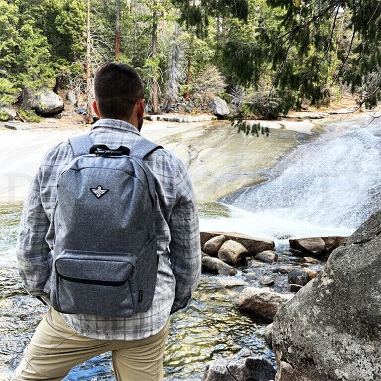 Erozul Legend Backpack Weather Resistant Lockable Bag w/ Odor Control – Graphite