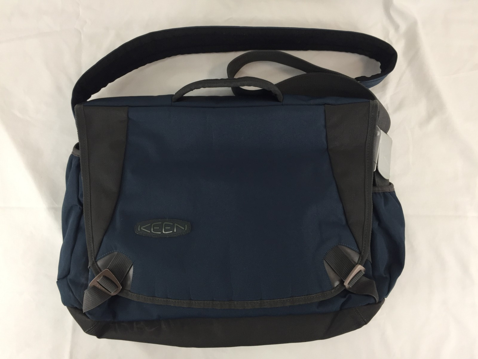 Keen HybridLife Transport Laptop Messenger Bag Blue Gray Crossbody Recycled