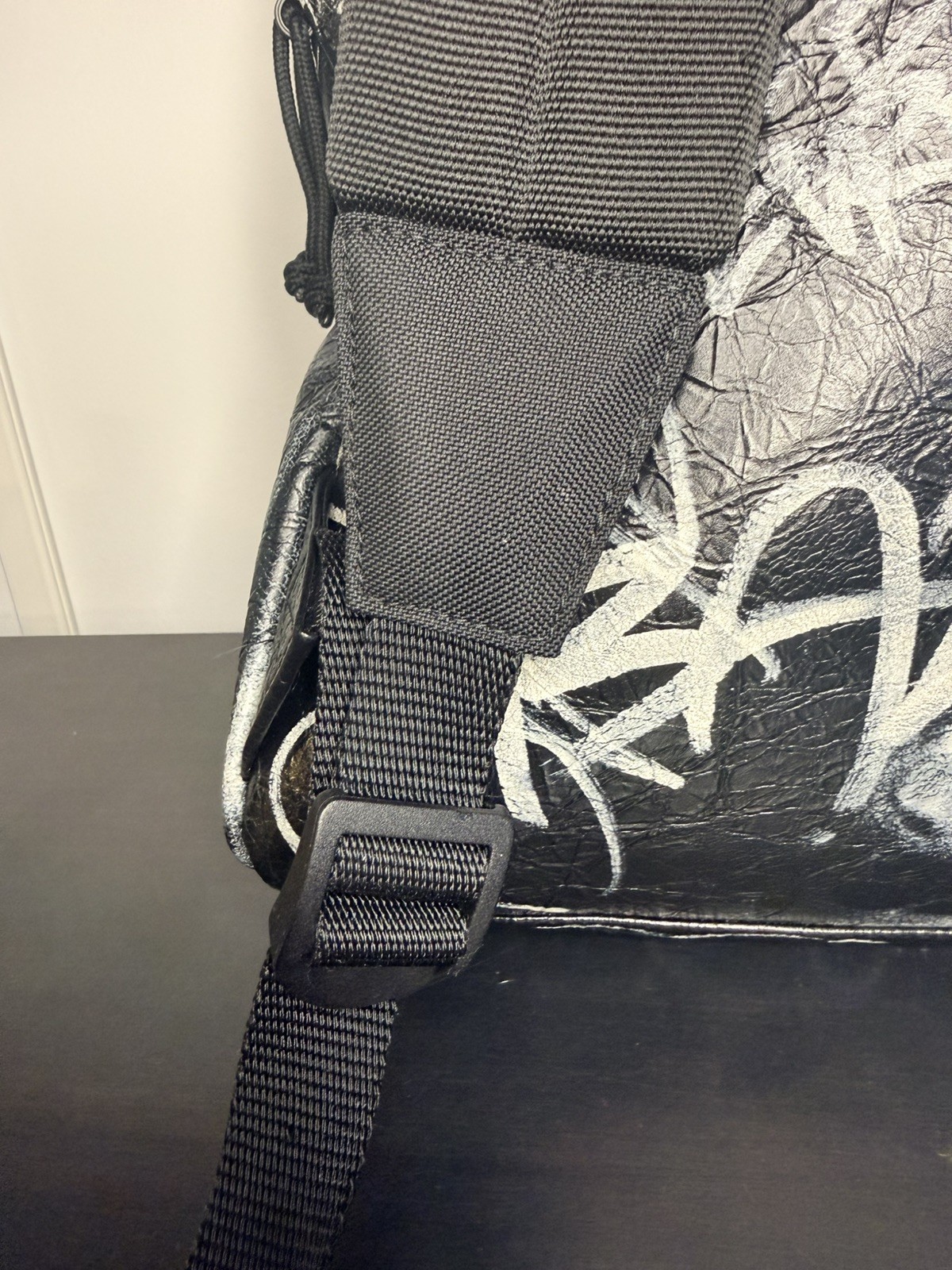 Balenciaga Explorer Graffiti Backpack Black Arena Lambskin Italy