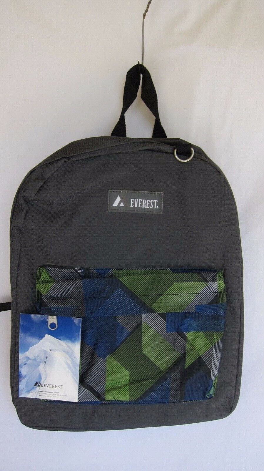 Everest Classic Color Block Backpack B/W Checker/Camouflage-Orange/Blue-Green