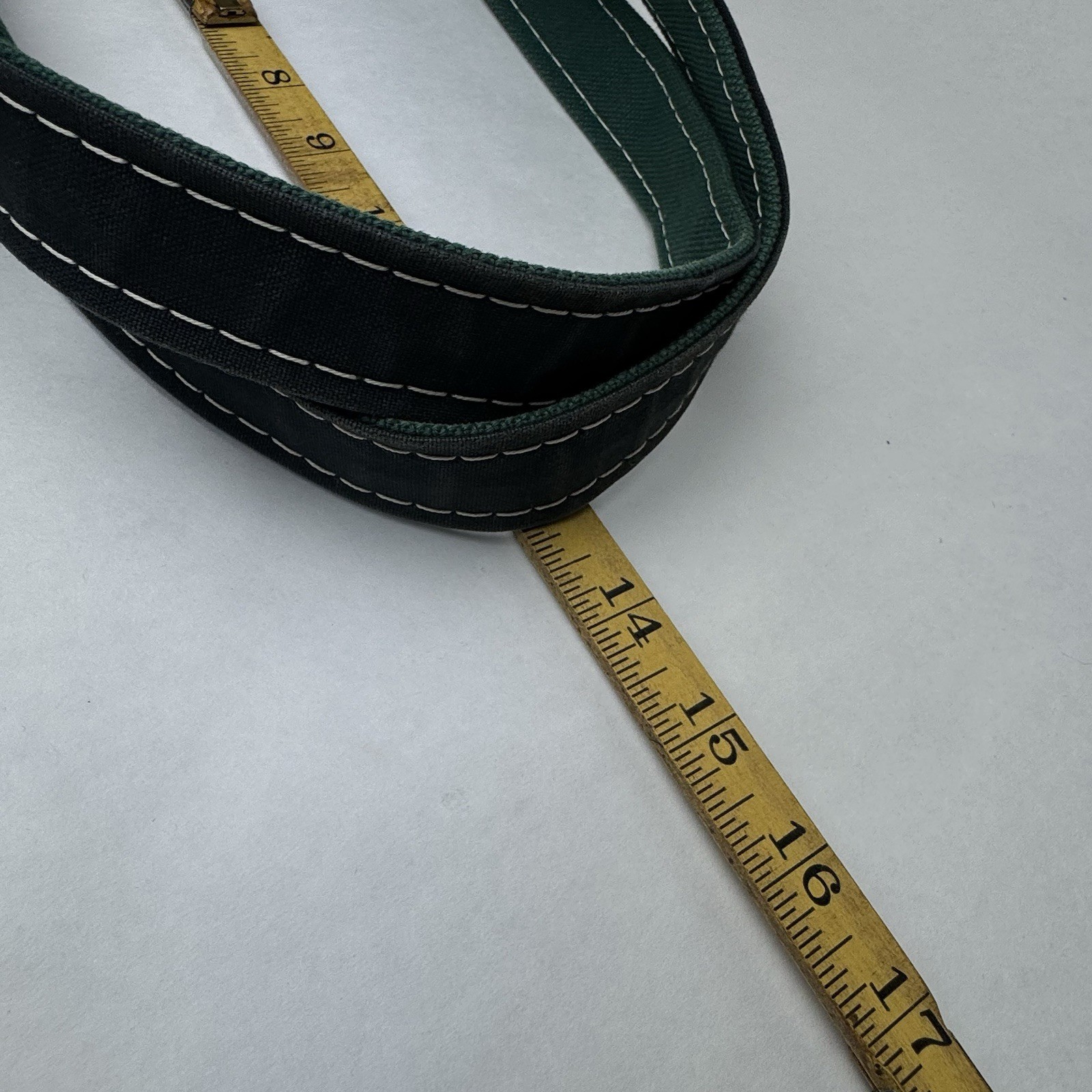 L.L. Bean Boat & Tote Two-Tone Bag Green And Navy Blue Made in USA 16”x5”x12”