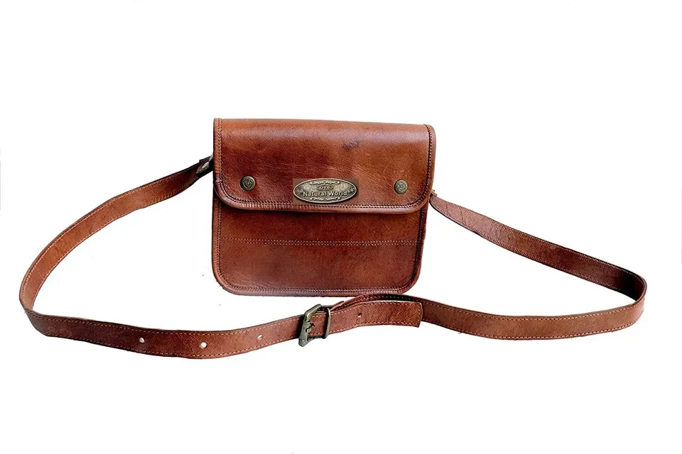 9″ Messenger Bag Shoulder Mini Laptop business Goat perfect Leather Vintage