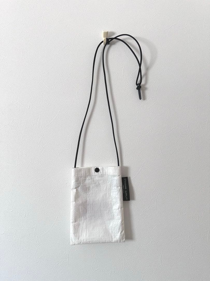 STANDARD SUPPLY White Polyethylene Sacoche Crossbody Bag, Lightweight, Unused