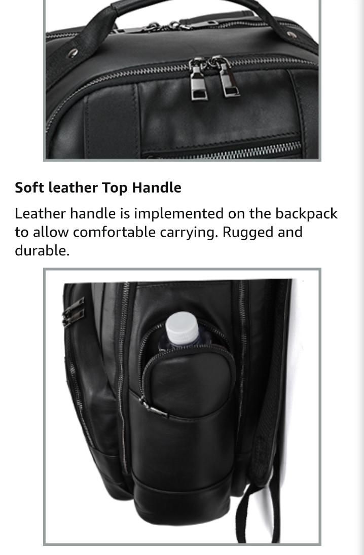 BRAND NEW GENUINE LEATHER LAPTOP/TRAVEL /DAILY BACKPACK|SOFT REAL LEATHER!!!