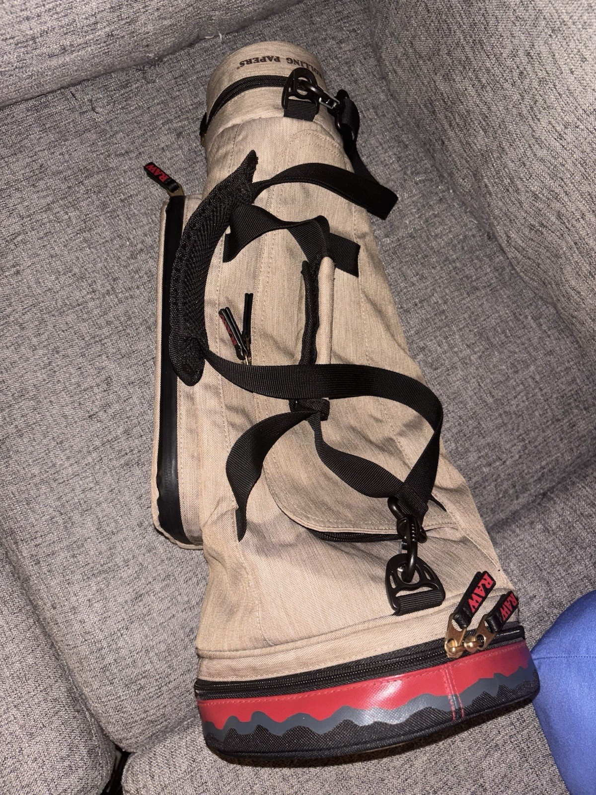 Raw Rolling Papers Cone Shaped Duffle Bag Shoulder Strap Authentic W/ RAW Poster