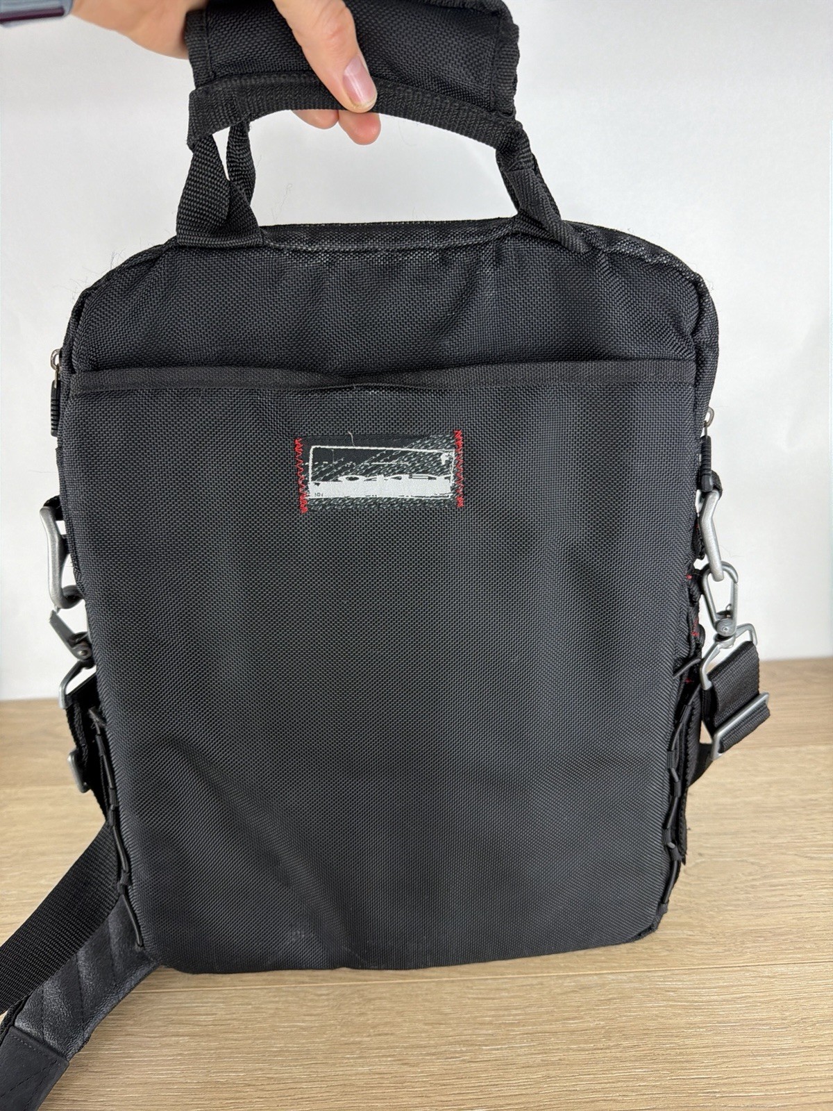 Oakley Tactical Field Gear Vertical Messenger Day Pack Laptop Bag Black Vintage